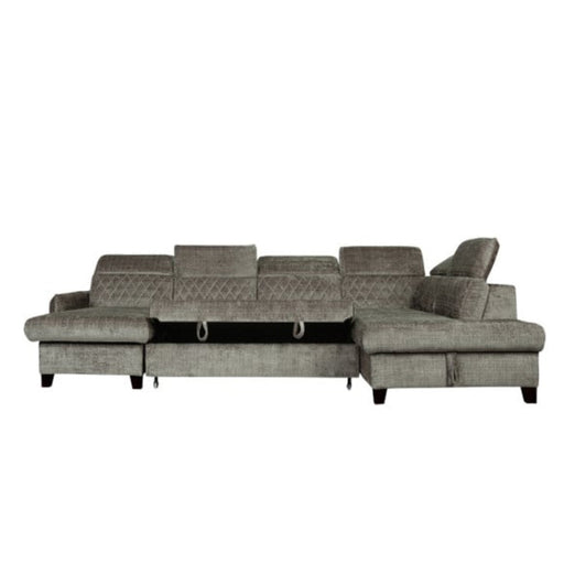 Coltar U Extensibil Tiago, Dreapta, Lada Depozitare, 6 Locuri, Tetiere Reglabile, Colonial  Si Maro, 330 Cm