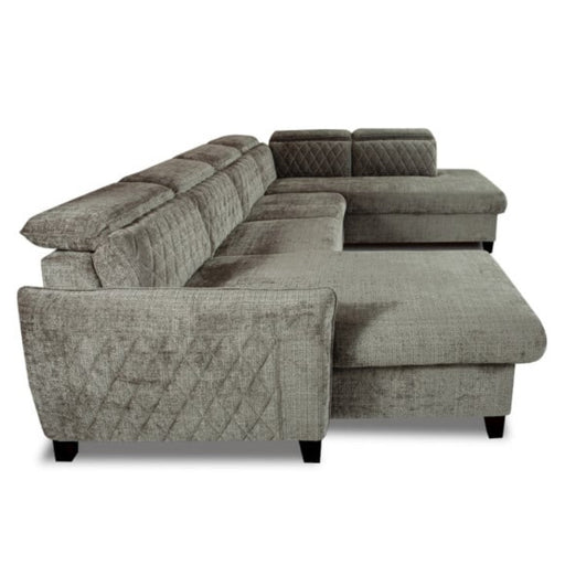 Coltar U Extensibil Tiago, Dreapta, Lada Depozitare, 6 Locuri, Tetiere Reglabile, Colonial  Si Maro, 330 Cm