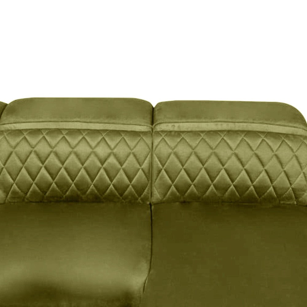 Coltar Extensibil Cu Insula Stanga Cu Lada Tiago, 5 Locuri, Tetiere Reglabile, Verde Olive, 243 Cm