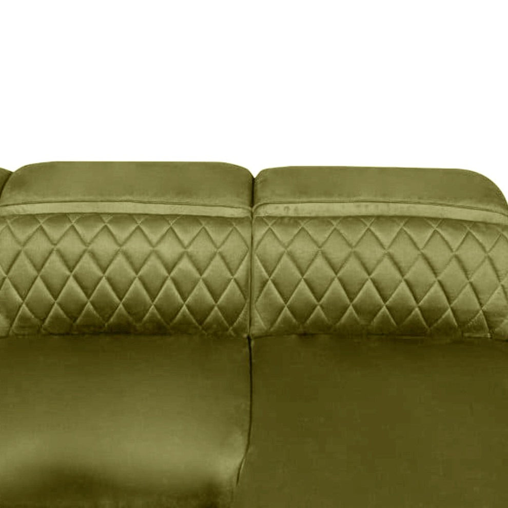Coltar Extensibil Cu Insula Stanga Cu Lada Tiago, 5 Locuri, Tetiere Reglabile, Verde Olive, 243 Cm