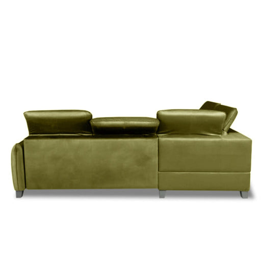 Coltar Extensibil Cu Otoman Stanga Cu Lada Tiago, 5 Locuri, Tetiere Reglabile, Colonial Si Verde Olive, 255 Cm