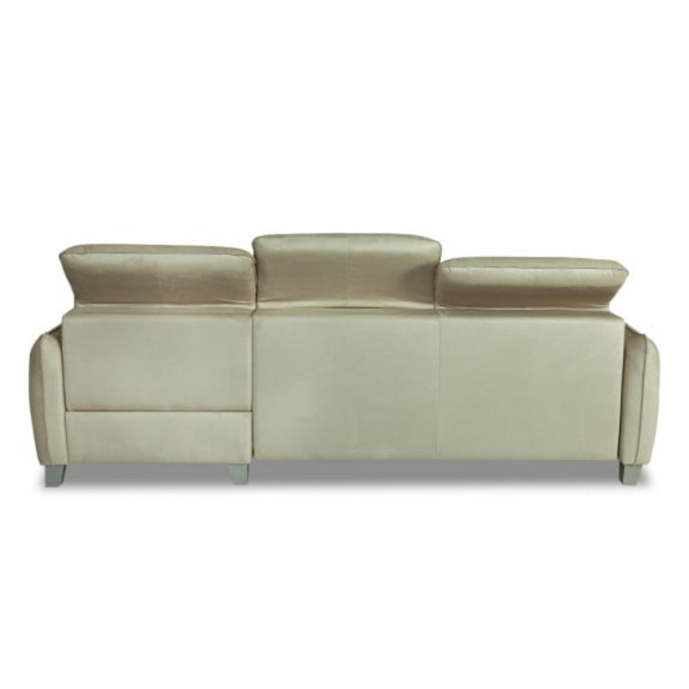 Coltar Extensibil Cu Insula Stanga Cu Lada Tiago, 5 Locuri, Tetiere Reglabile, Crem, 243 Cm