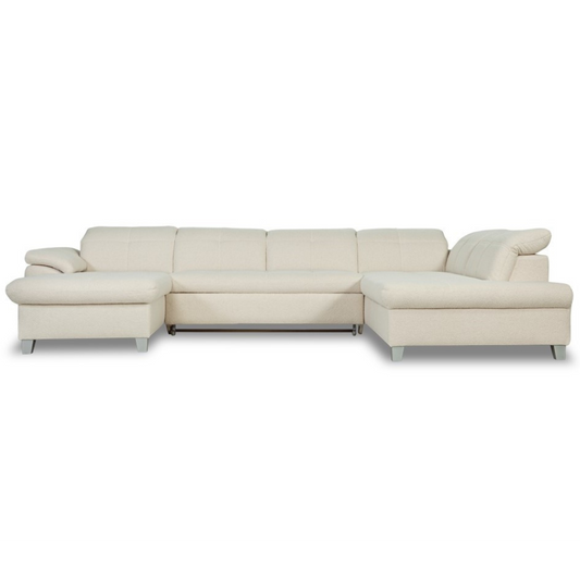 Coltar U Extensibil Sevilia Lux 6 Locuri, Tetiere Reglabile, 355 Cm