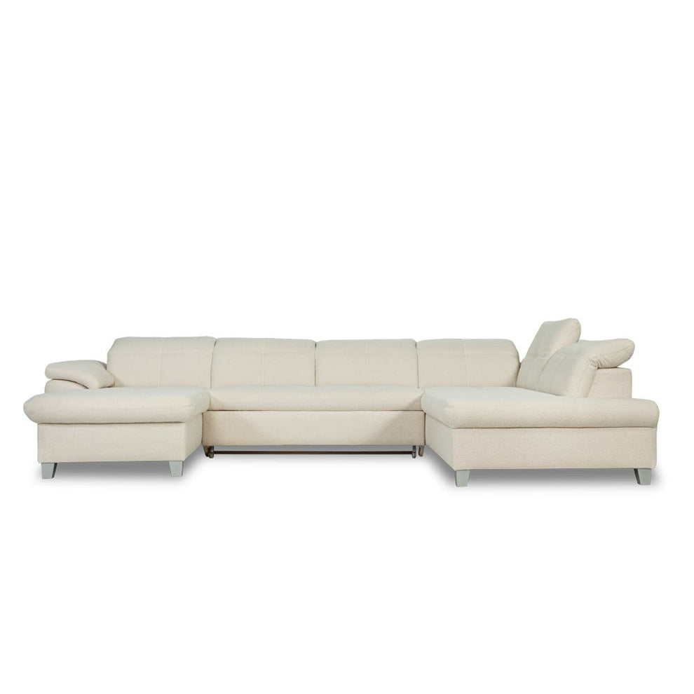 Coltar U Extensibil Sevilia Lux 6 Locuri, Tetiere Reglabile, 355 Cm