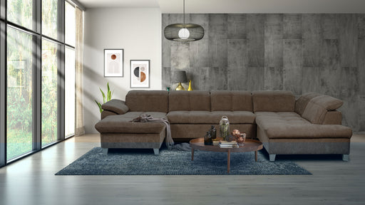 Coltar U Extensibil Sevilia Lux 6 Locuri, Tetiere Reglabile, 355 Cm