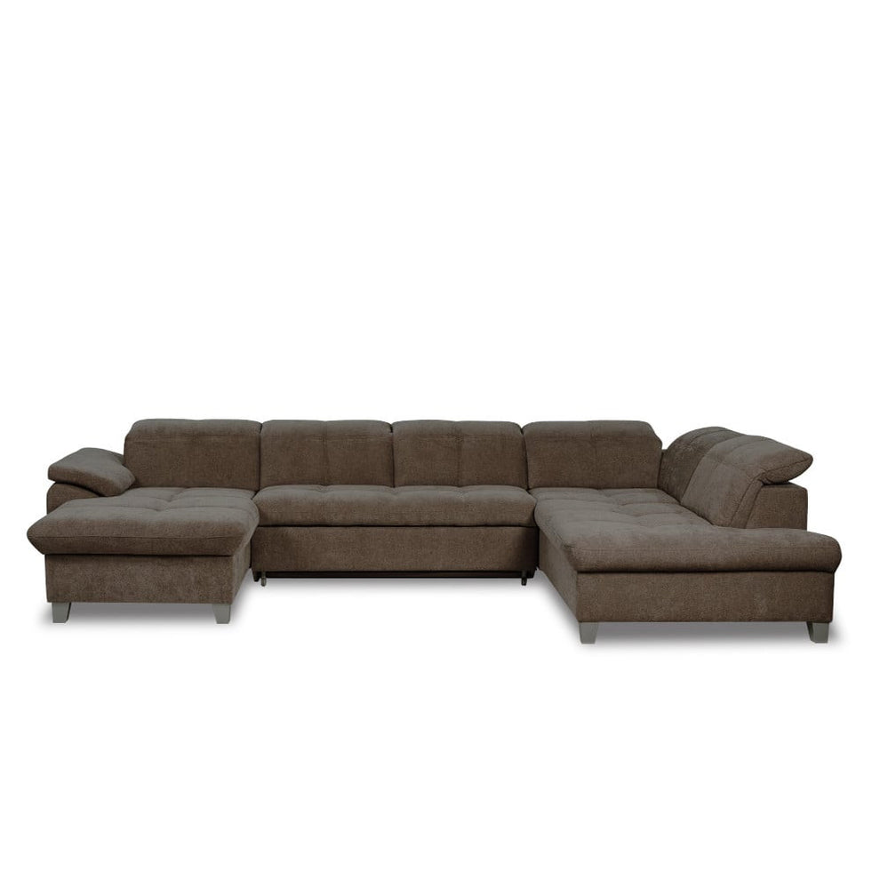 Coltar U Extensibil Sevilia Lux 6 Locuri, Tetiere Reglabile, 355 Cm