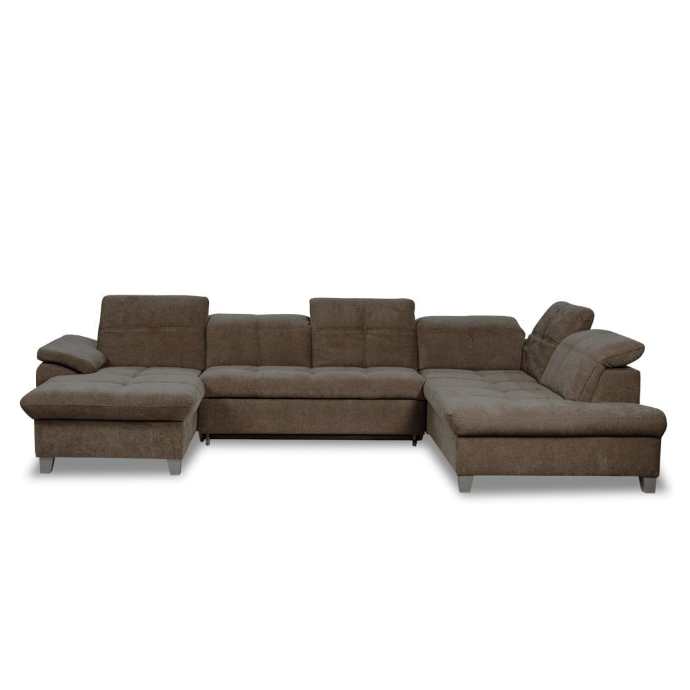 Coltar U Extensibil Sevilia Lux 6 Locuri, Tetiere Reglabile, 355 Cm