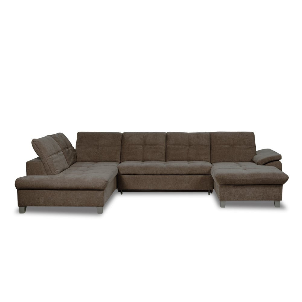 Coltar U Extensibil Sevilia Lux 6 Locuri, Tetiere Reglabile, 355 Cm