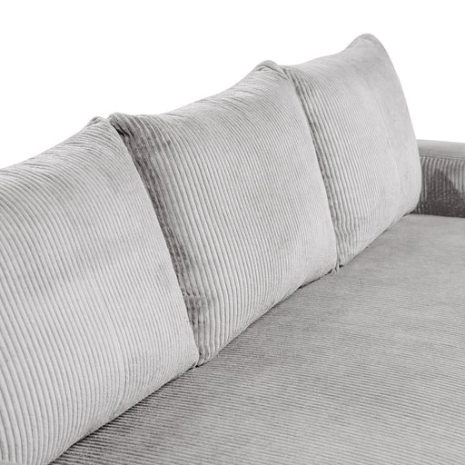 Canapea Extensibila Otis, 3 locuri, Lada Depozitare,  Gri deschis, 240 Cm