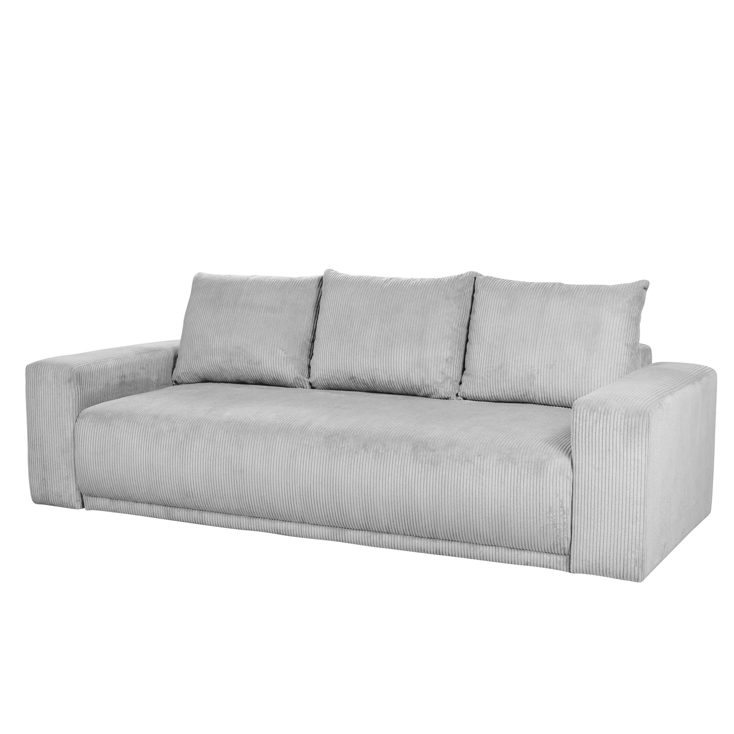 Canapea Extensibila Otis, 3 locuri, Lada Depozitare,  Gri deschis, 240 Cm