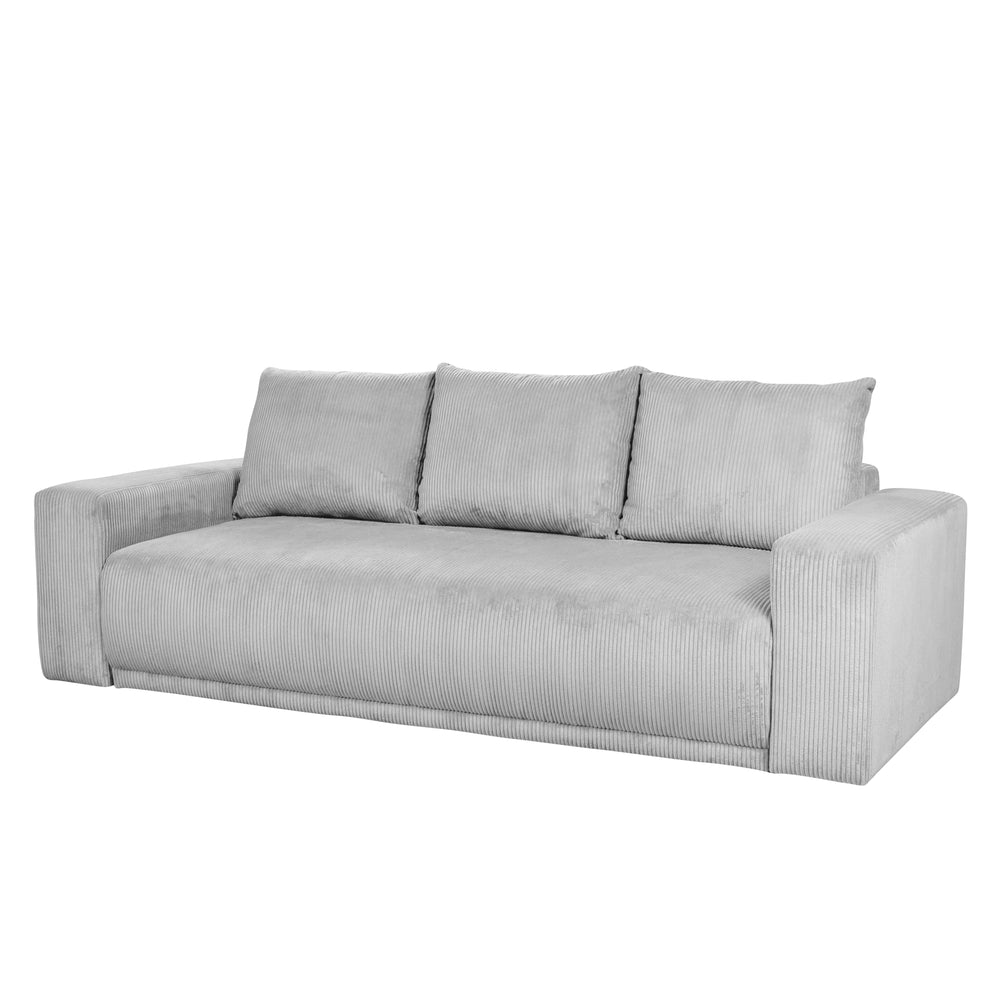 Canapea Extensibila Otis, 3 locuri, Lada Depozitare,  Gri deschis, 240 Cm