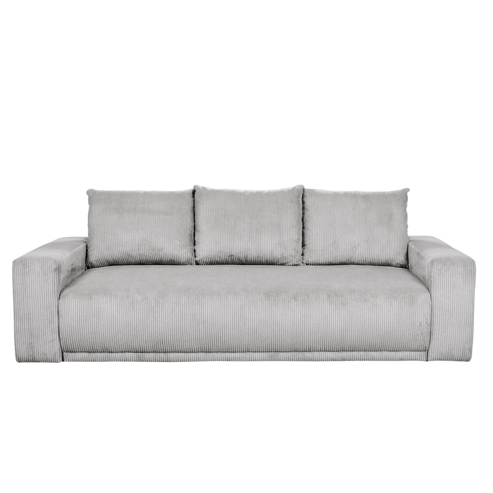 Canapea Extensibila Otis, 3 locuri, Lada Depozitare,  Gri deschis, 240 Cm