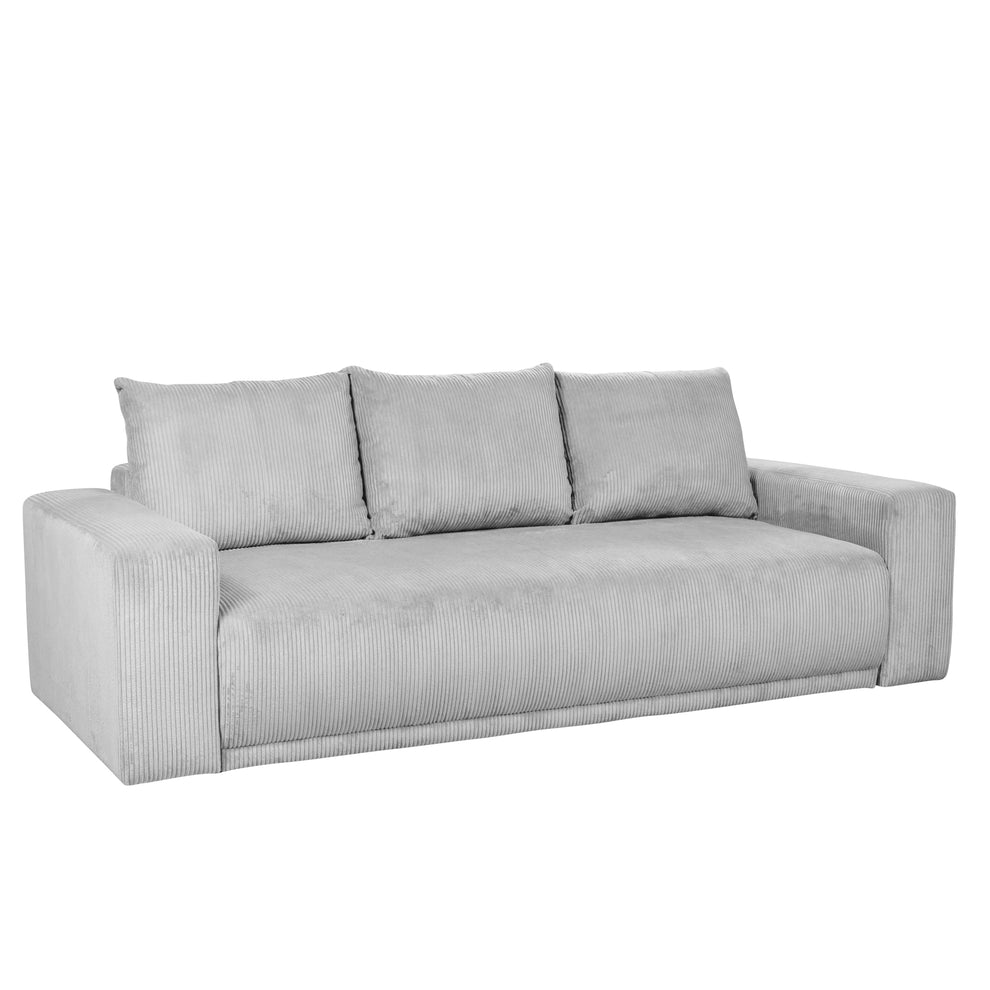 Canapea Extensibila Otis, 3 locuri, Lada Depozitare,  Gri deschis, 240 Cm