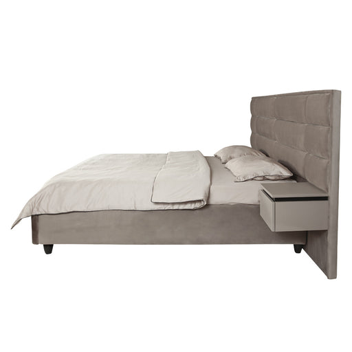 Set Dormitor Destiny, Pat Cu Dimensiune saltea 160 X 200 Cm, 2 Noptiere Si Dulap, Somiera Rabatabila