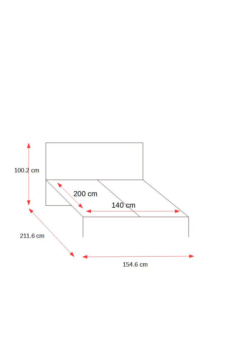 Pat Dormitor Saigon Cantori, Cu Tablie Tapitata wenge 140 x 200 cm rabatabila