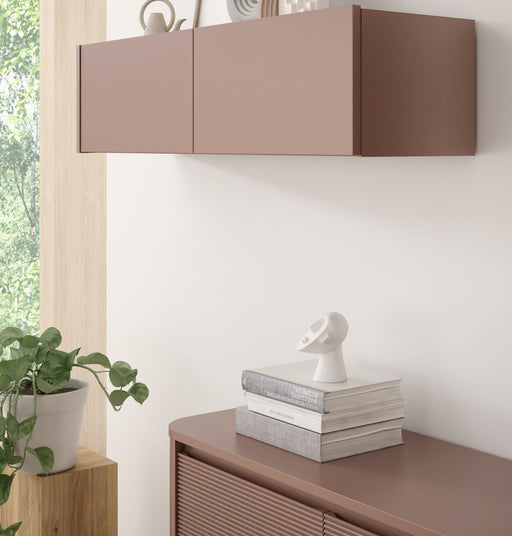 Dulap Suspendat Bibliotheque, Terracotta 128.6 Cm
