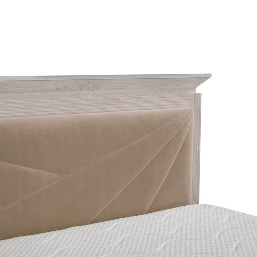 Pat Dormitor Casablanca Loft, Dimensiune Saltea 140 x 200 Cm, Cu Tablie Tapitata, Somiera Rabatabila