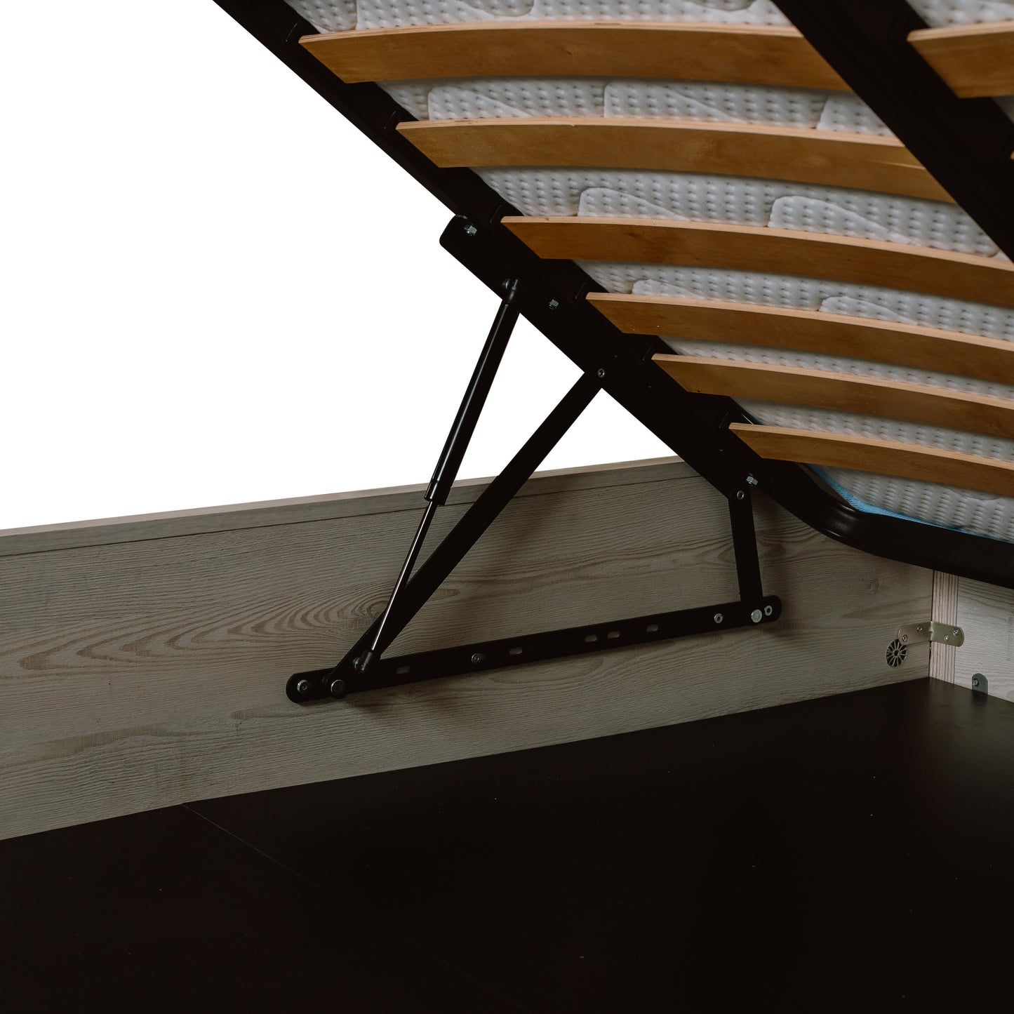 Pat Dormitor Casablanca Loft, Dimensiune Saltea 140 x 200 Cm, Cu Tablie Tapitata, Somiera Rabatabila