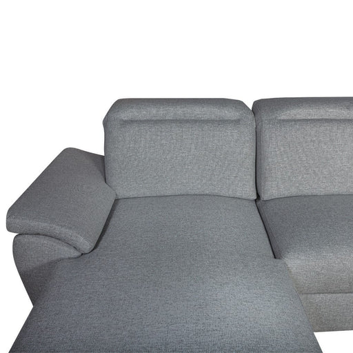 Coltar U Extensibil Cu Lada Dax, Tetiere Reglabile, 375 Cm gri deschis dreapta cu lada
