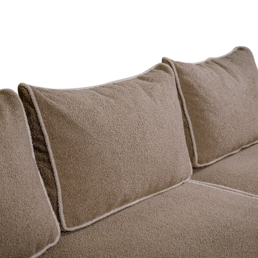 Coltar Extensibil Cu Lada New Modulo, Interschimbabil Stanga/Dreapta, Bej inchis Boucle, 220 X 80 X 155 Cm