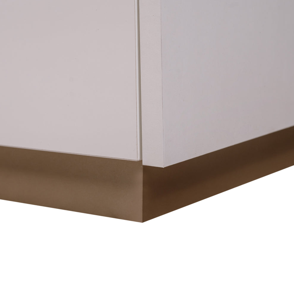 Comoda Phoenix Cu 3 Sertare, Alb Lucios, 113 Cm