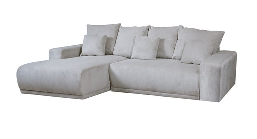 Coltar Extensibil Cu Otoman Stanga Otis, 5 Locuri, Lada Depozitare, Gri deschis, 280 Cm