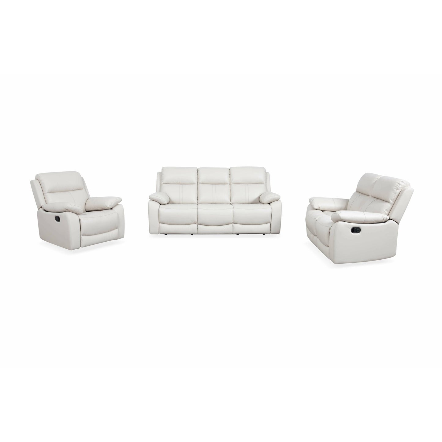 Canapea 2 Locuri Chilly, Recliner Manual, Bej, 141 x 96.5 x 99 cm