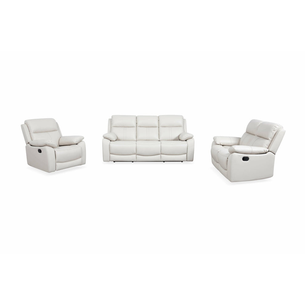 Canapea 2 Locuri Chilly, Recliner Manual, Bej, 141 x 96.5 x 99 cm