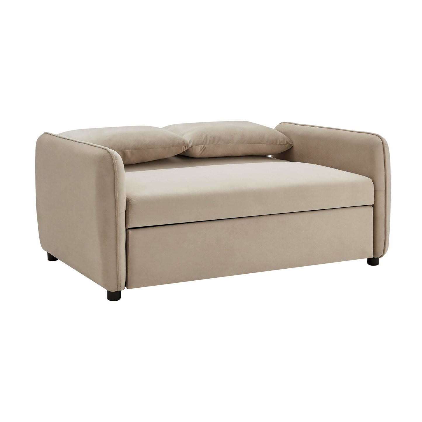 Canapea Ambrozio 2 Locuri Extensibila Bej, 140 Cm