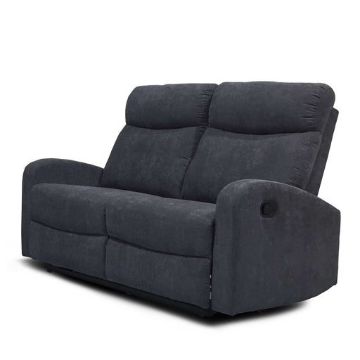 Canapea Cu 3 Locuri Si Recliner Karon, Gri Inchis, 185 Cm