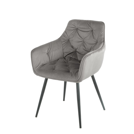 Scaun Darko, Velvet Gri, 57 Cm