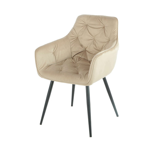 Scaun Darko Velvet Beige, 57 Cm