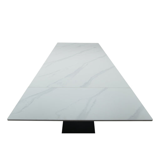 Masa Extensibila Oxidium, Alb Si Negru, 160/240 x 90 x 77 Cm