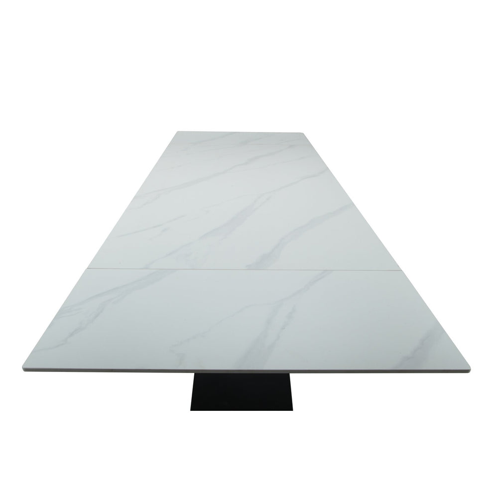 Masa Extensibila Oxidium, Alb Si Negru, 160/240 x 90 x 77 Cm