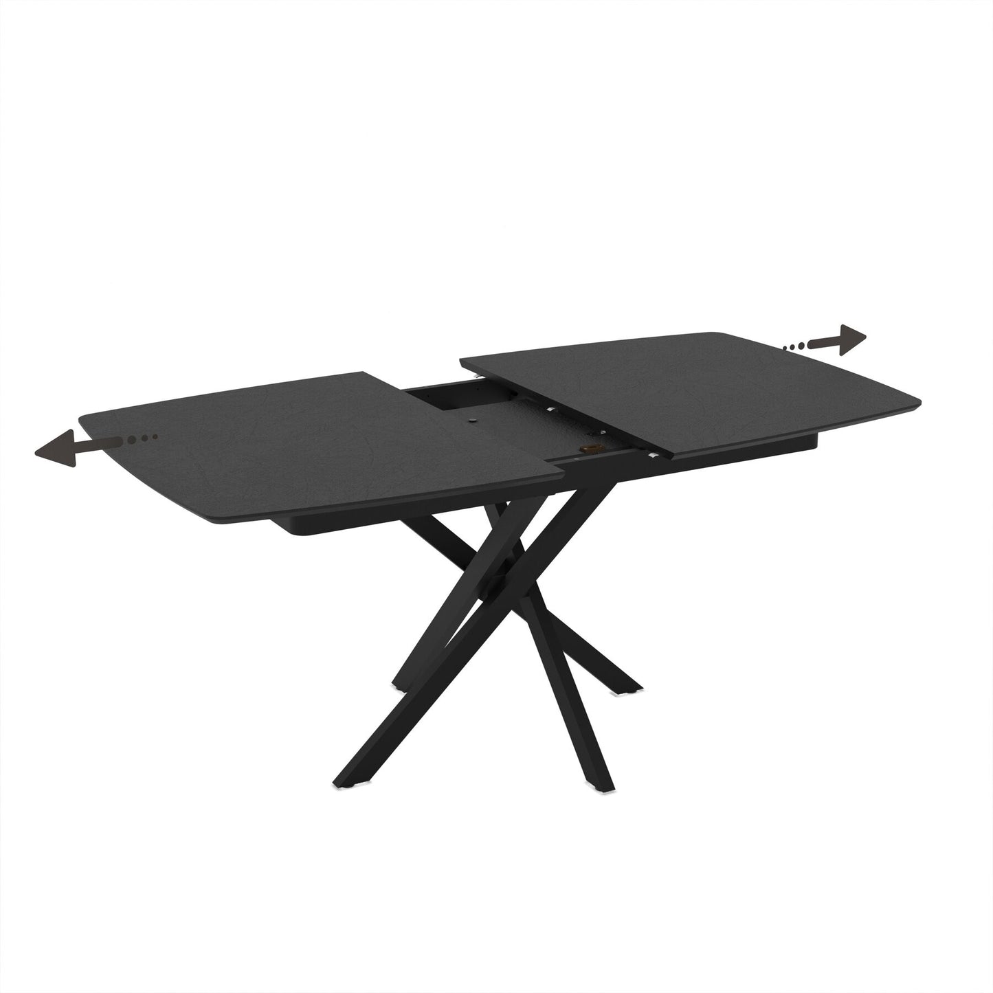 Masa Filo, Negru 145/185 x 90 x 75 Cm