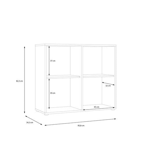 Comoda 2 Usi Cordega Alb Si Stejar Artisan, 95.8 Cm