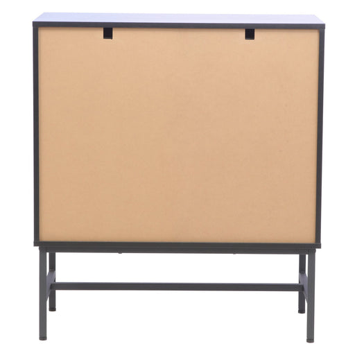 Comoda 4 Sertare Cargo, Negru Si Stejar, 80 Cm