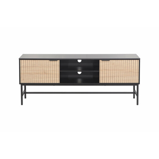 Comoda Tv Cargo, Negru Si Stejar, 150 Cm