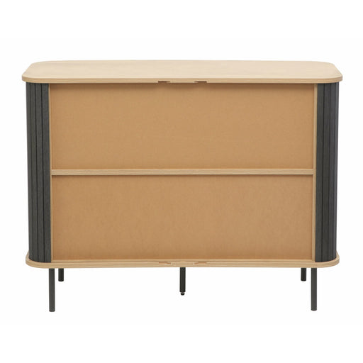 Comoda 2 Usi Culisante Spring, Antracit Si Stejar, 100 Cm