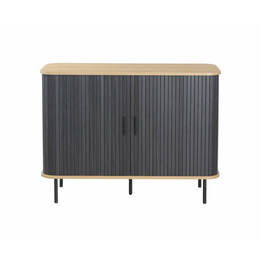 Comoda 2 Usi Culisante Spring, Antracit Si Stejar, 100 Cm
