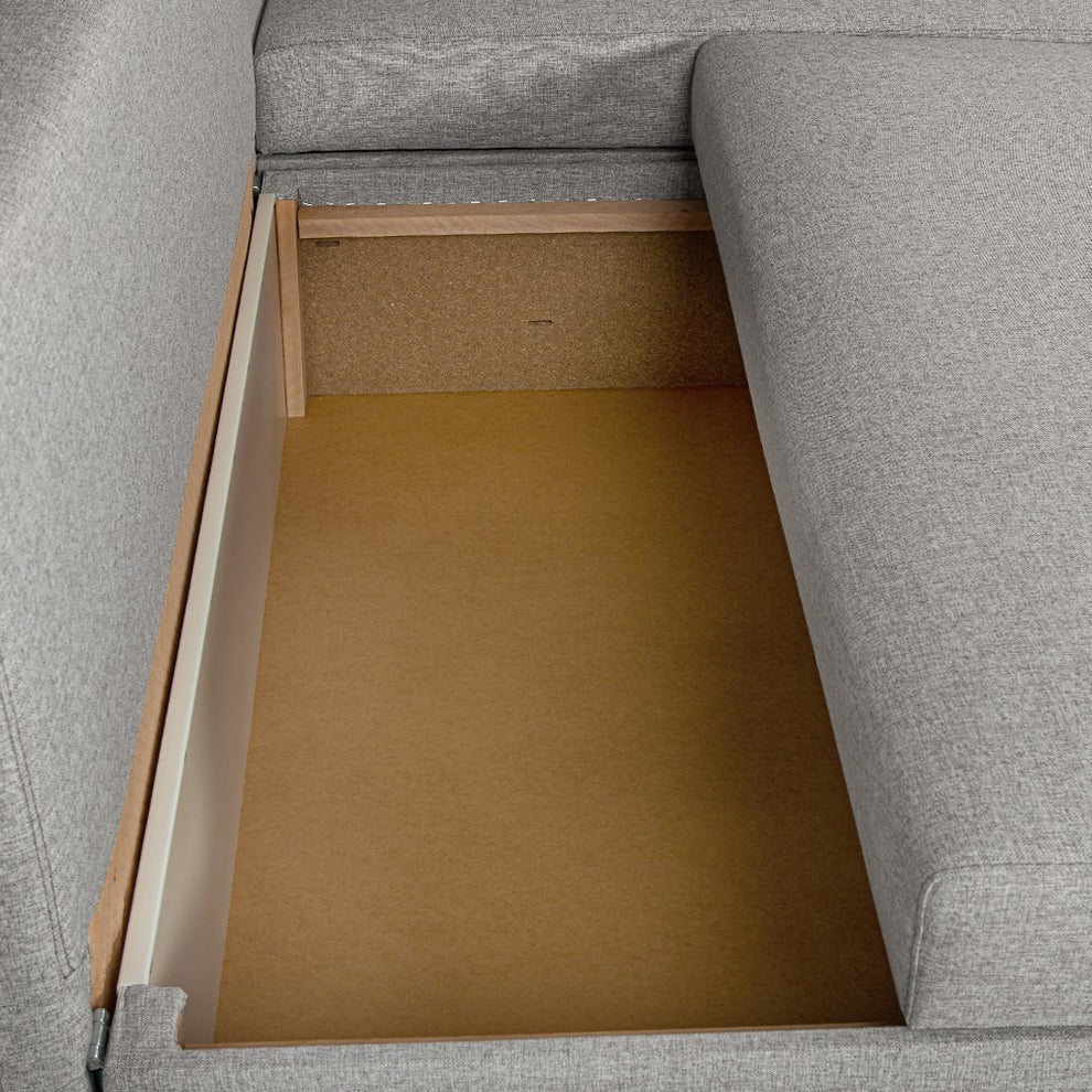 Coltar Extensibil Cu Lada Blue Interschimbabil Stanga/Dreapta, Gri Icon 81, 220 X 80 X 155 Cm