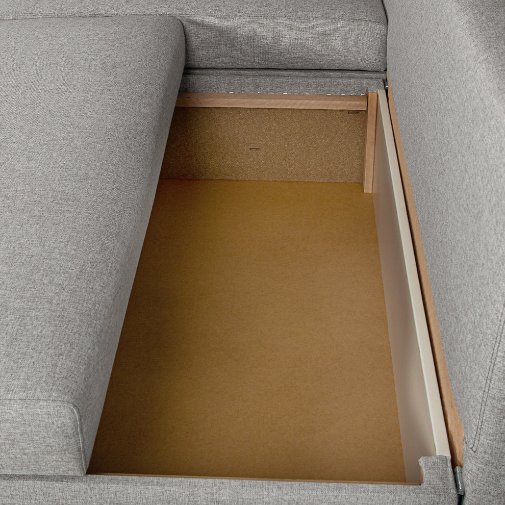 Coltar Extensibil Cu Lada Blue Interschimbabil Stanga/Dreapta, Gri Icon 81, 220 X 80 X 155 Cm