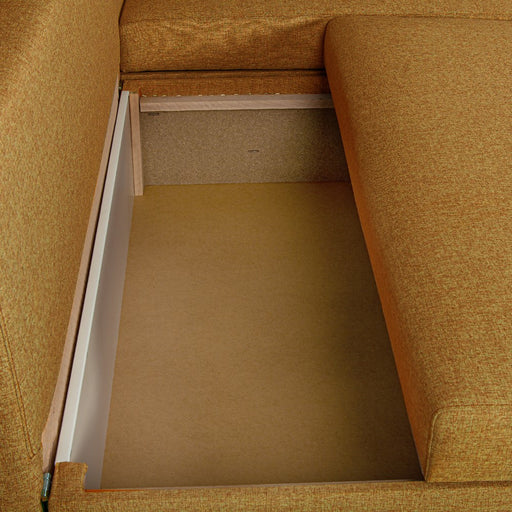 Coltar Extensibil Cu Lada, Blue Interschimbabil Stanga/Dreapta, Galben ICON 45, 220 X 80 X 155 Cm