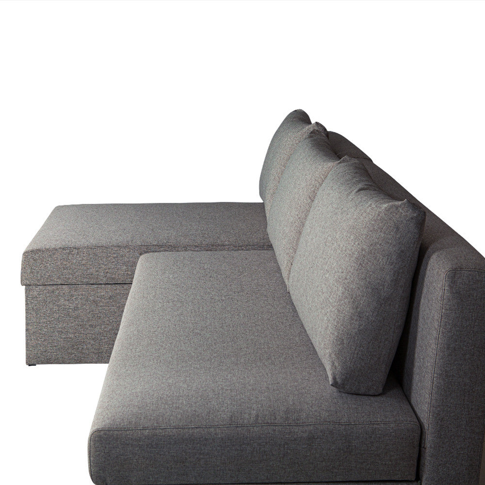 Coltar Extensibil Cu Lada, Blue Interschimbabil Stanga/Dreapta, Gri Inchis Arte 84A, 220 X 80 X 155 Cm