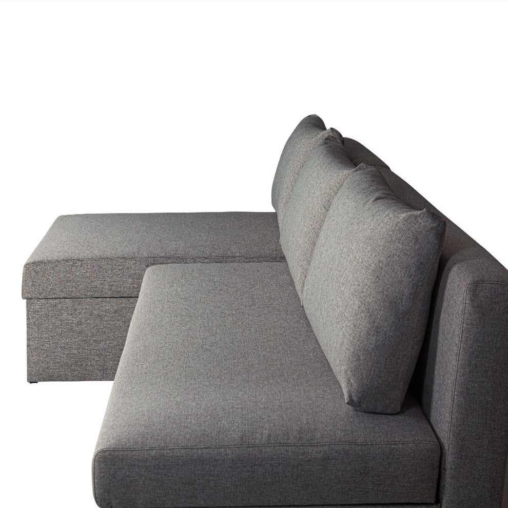 Coltar Extensibil Cu Lada, Blue Interschimbabil Stanga/Dreapta, Gri Inchis Arte 84A, 220 X 80 X 155 Cm