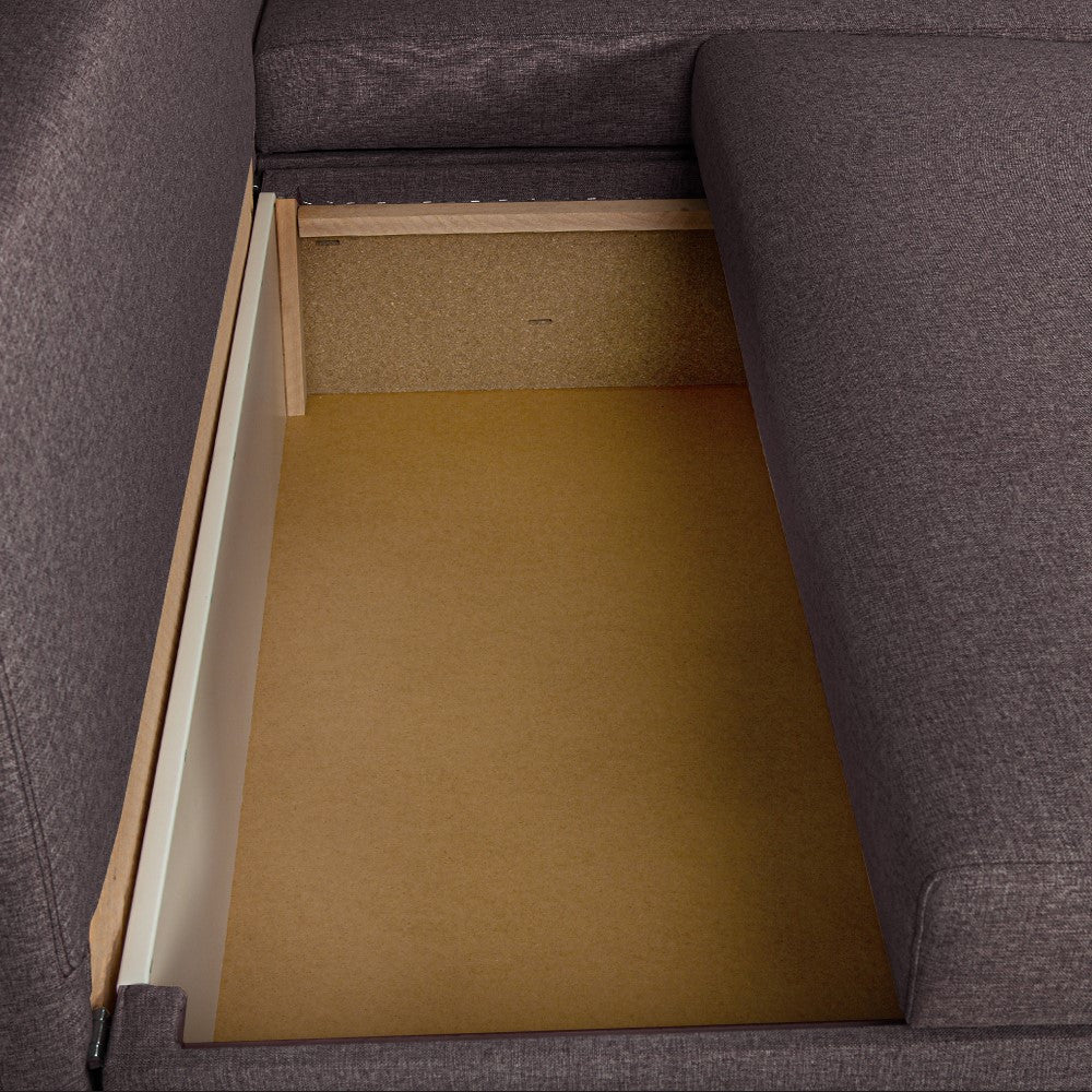 Coltar Extensibil Cu Lada, Blue Interschimbabil Stanga/Dreapta, ICON 69, 220 X 80 X 155 Cm