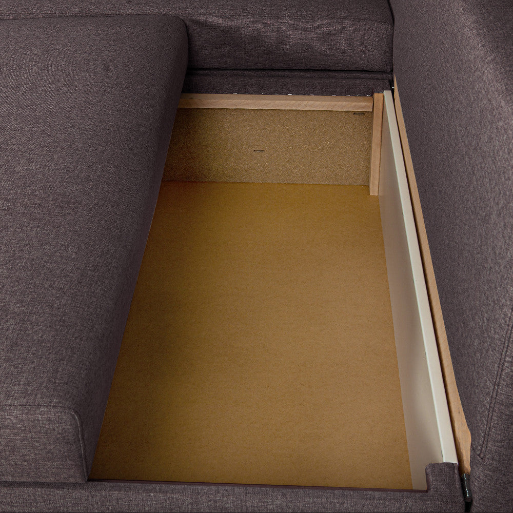 Coltar Extensibil Cu Lada, Blue Interschimbabil Stanga/Dreapta, ICON 69, 220 X 80 X 155 Cm
