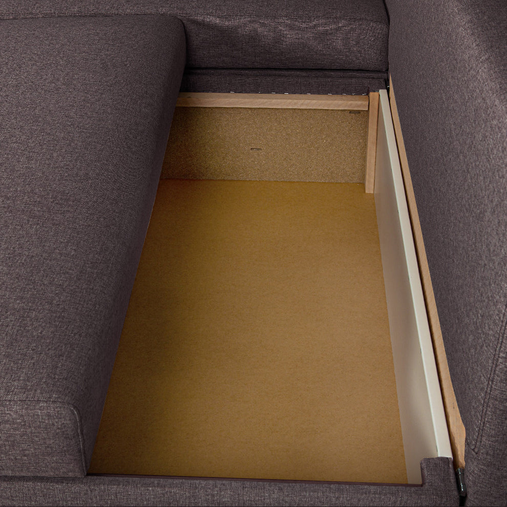Coltar Extensibil Cu Lada, Blue Interschimbabil Stanga/Dreapta, ICON 69, 220 X 80 X 155 Cm