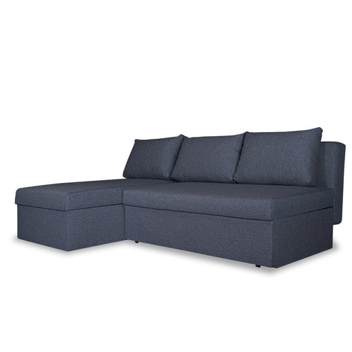 Coltar Extensibil Cu Lada, Blue Interschimbabil Stanga/Dreapta, Albastru Icon 79, 220 X 80 X 155 Cm