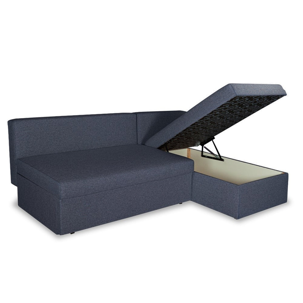 Coltar Extensibil Cu Lada, Blue Interschimbabil Stanga/Dreapta, Albastru Icon 79, 220 X 80 X 155 Cm